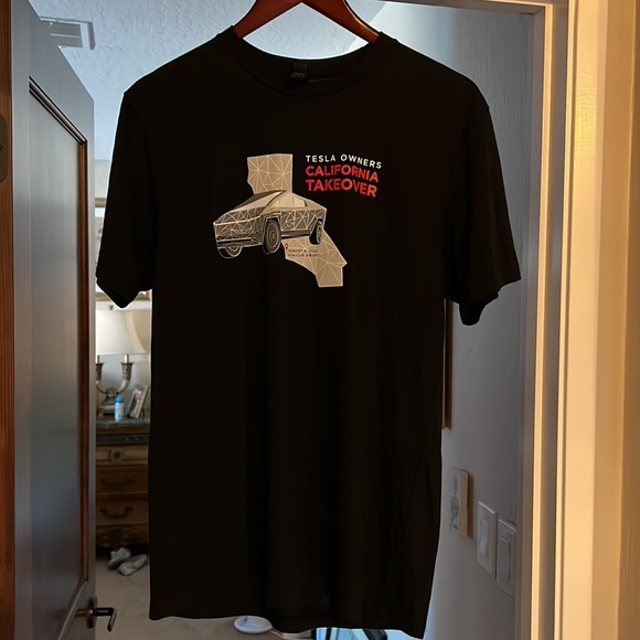 Tesla Owners Ca. Takeover San Luis Obispo Soft Style Tri-Blend Cyber Truck Tee! - Picture 2 of 9